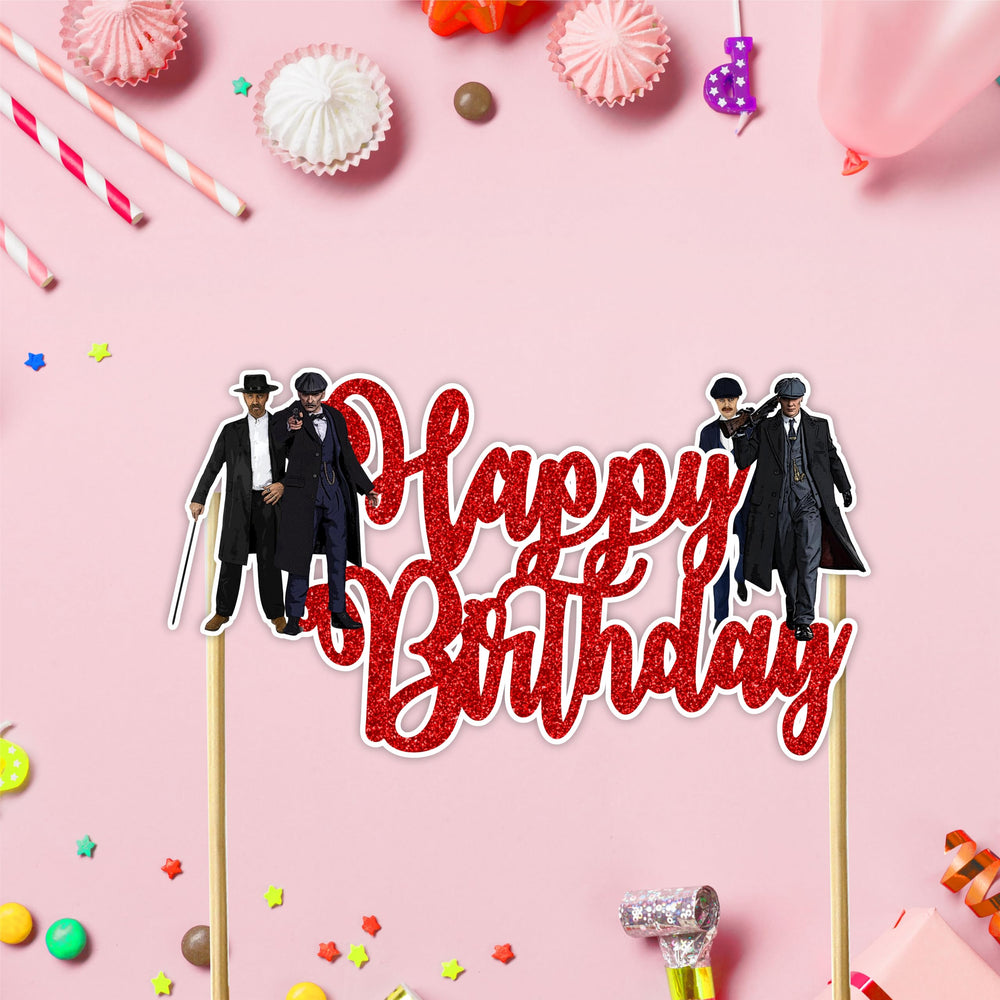 Seyal Peaky Blindrs Happy Birthday Topper printed face shows premium finish