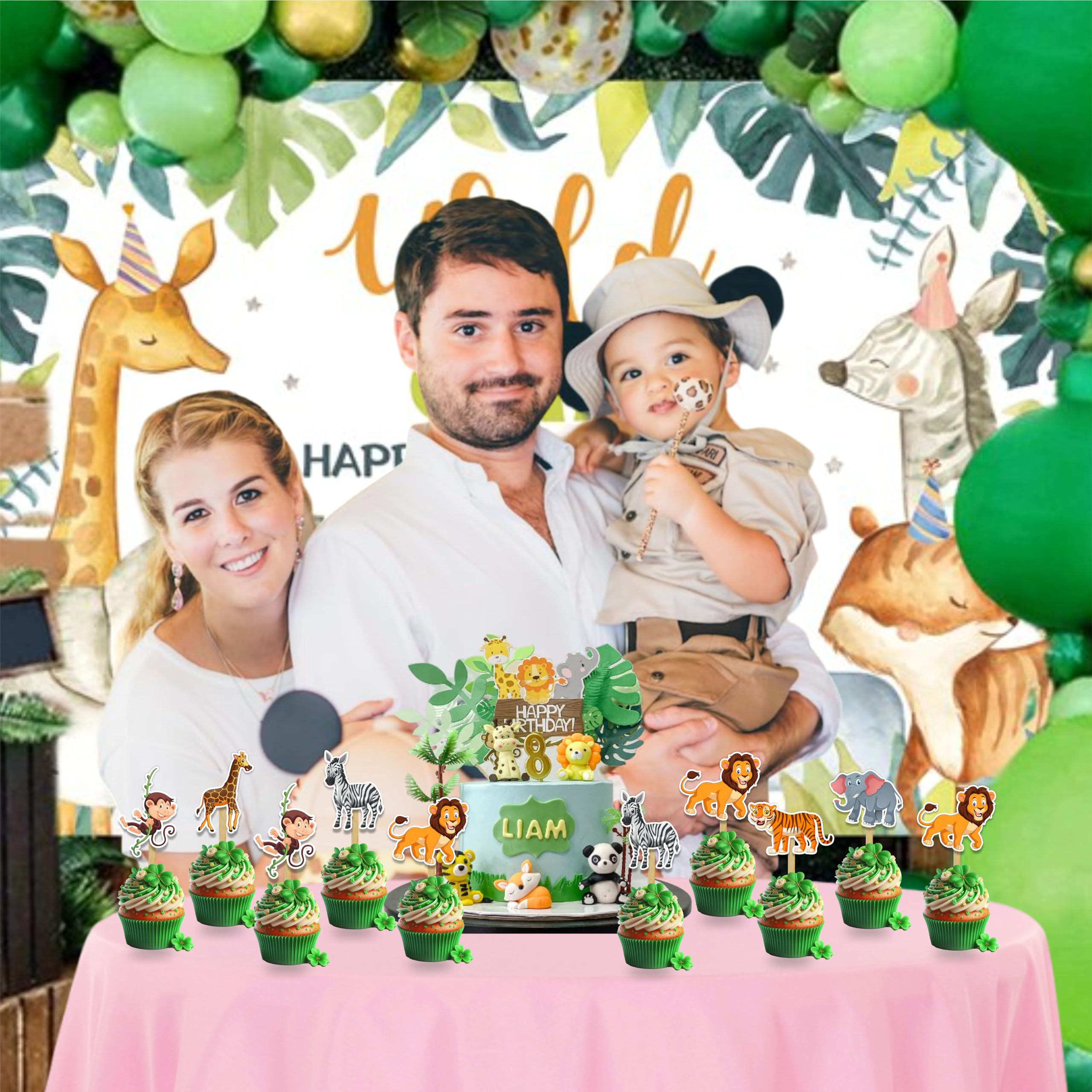 Seyal Jugle Safari Cupcake Topper is ideal for repeated use across occasions.