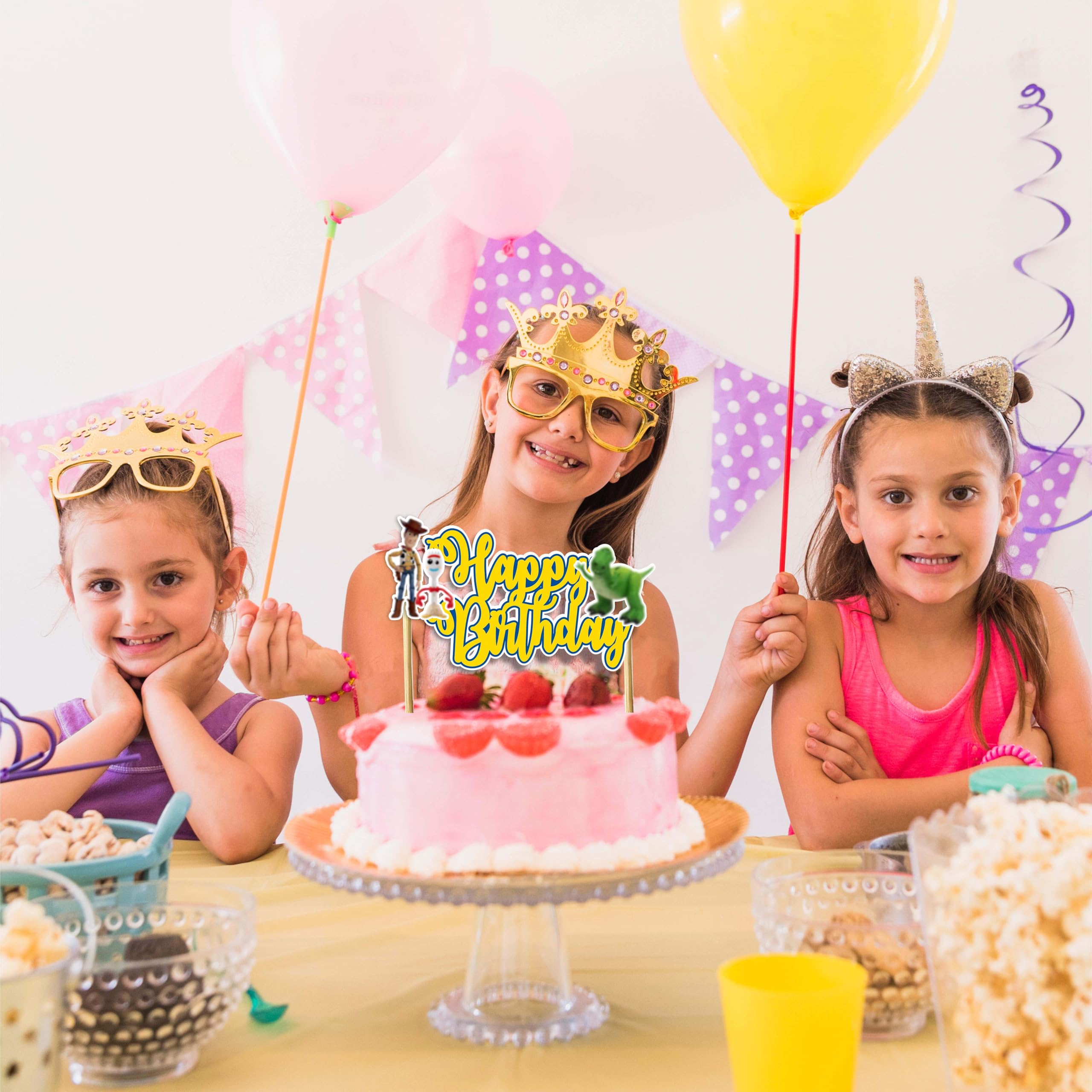 Toy Stry Happy Birthday Topper detailed print showing crisp cartoon characters.