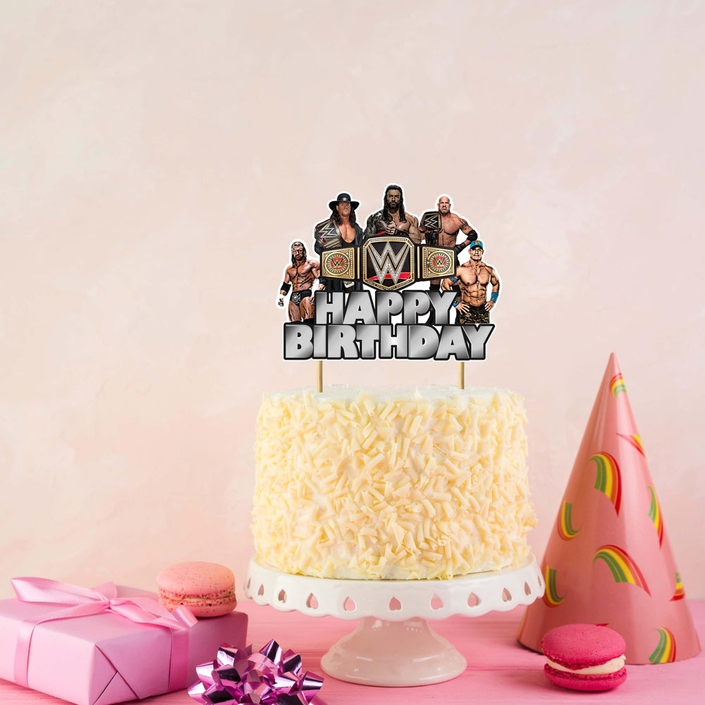 Seyal WWWE easy-unbox-and-place topper for quick celebrations.