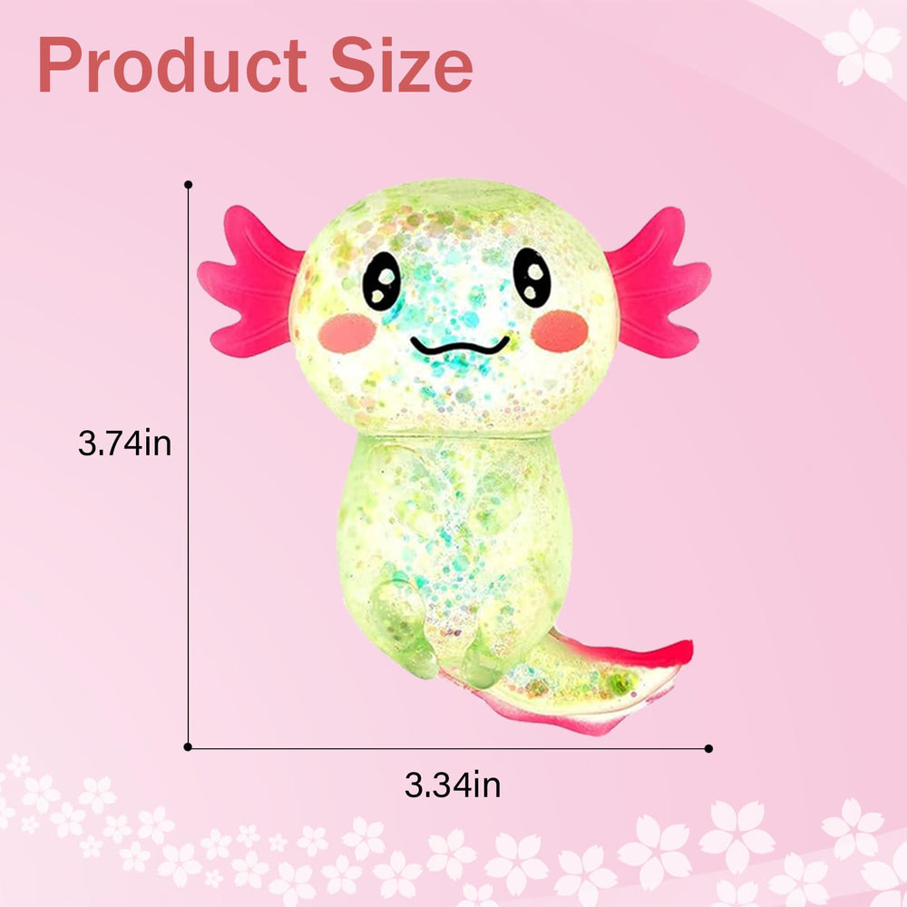 Gift ready Sezua axolotl stress ball packaging for birthdays or holidays