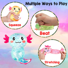 Sezua axolotl squishy stress ball orange ready for squeeze