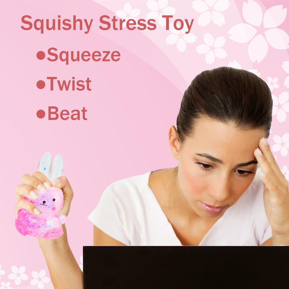 Sezua Squeezable Rabbit Fidget Toy—compact stress relief for office or school.