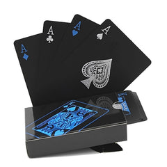 SFALCI blue-silver poker cards pack shown on table for outdoor use and durability