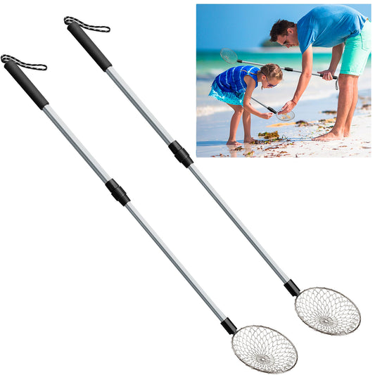 Sfcddtlg beach scoop with extended length for easy sand sieving at the shore