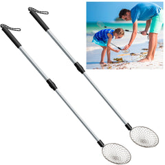 Sfcddtlg beach scoop with extended length for easy sand sieving at the shore