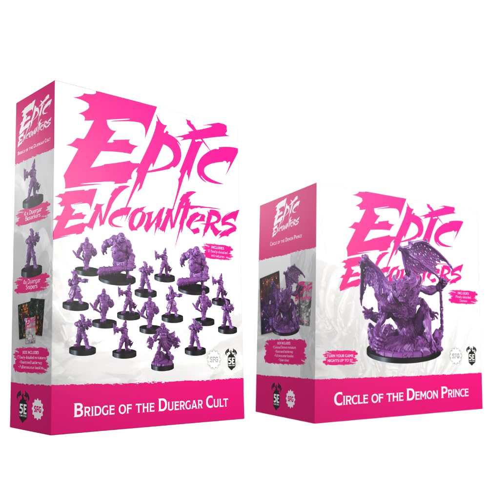 SFG Epic Encounters Circle Demon Prince miniatures for immersive battles.
