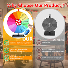 SFTPO metal base with marker storage keeps supplies organized during shows.