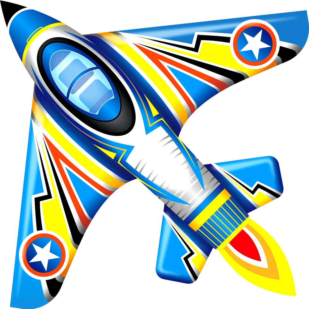 SGftre airplane kite for beginners with a blue design and easy flight.