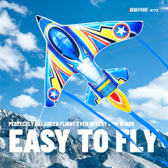 SGftre airplane kite delivers stable flight on the beach, even in light gusts.