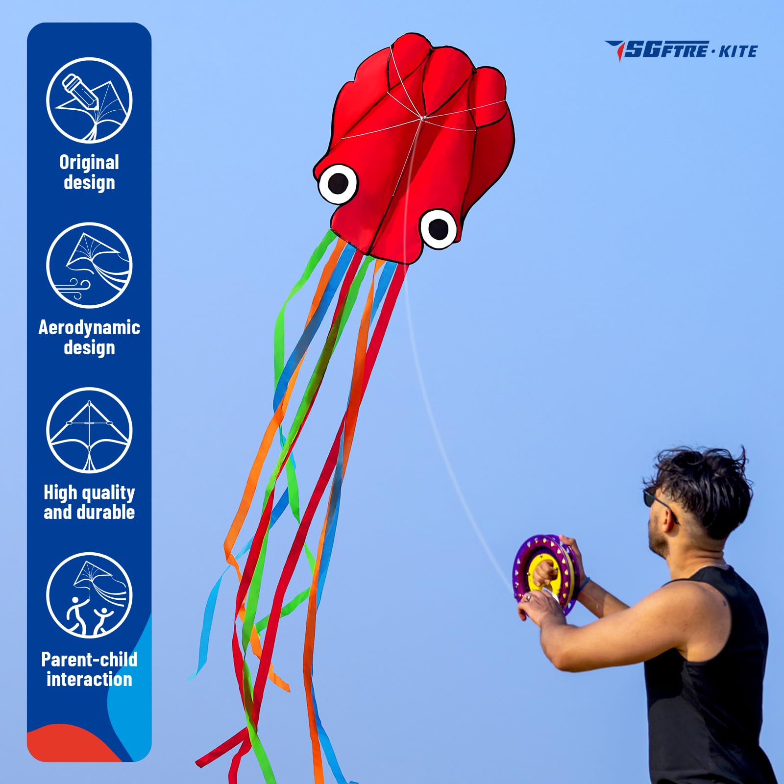 SGftre Blue Dreamy Butterfly kite delivers eye-catching visuals during outdoor sessions.
