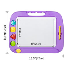 SGILE magnetized stamps on the board stay attached for mess-free creativity
