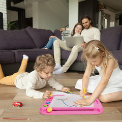 SGILE pink drawing board makes a cheerful gift for preschoolers.