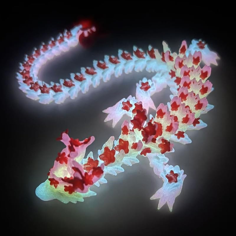 SGYYSG Cherry Blossom Dragon front view, a striking display piece for shelves