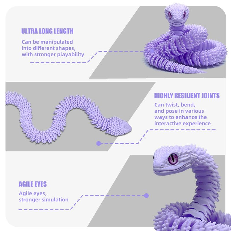 SGYYSG movable articulated snake showing flexible joints for creative posing.