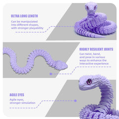 SGYYSG movable articulated snake showing flexible joints for creative posing.