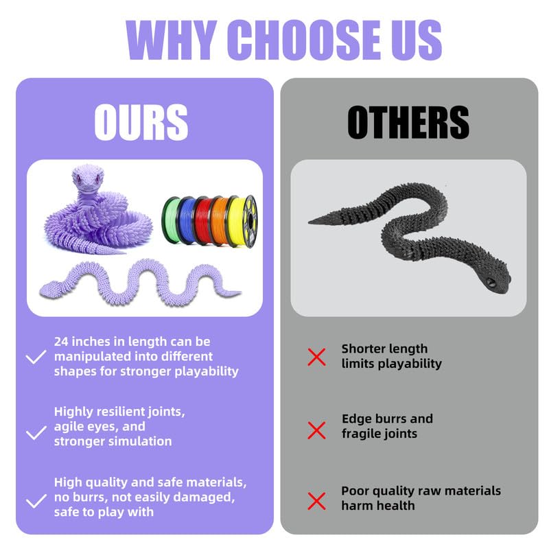 SGYYSG vibrant purple snake enhances room decor and conversation pieces.