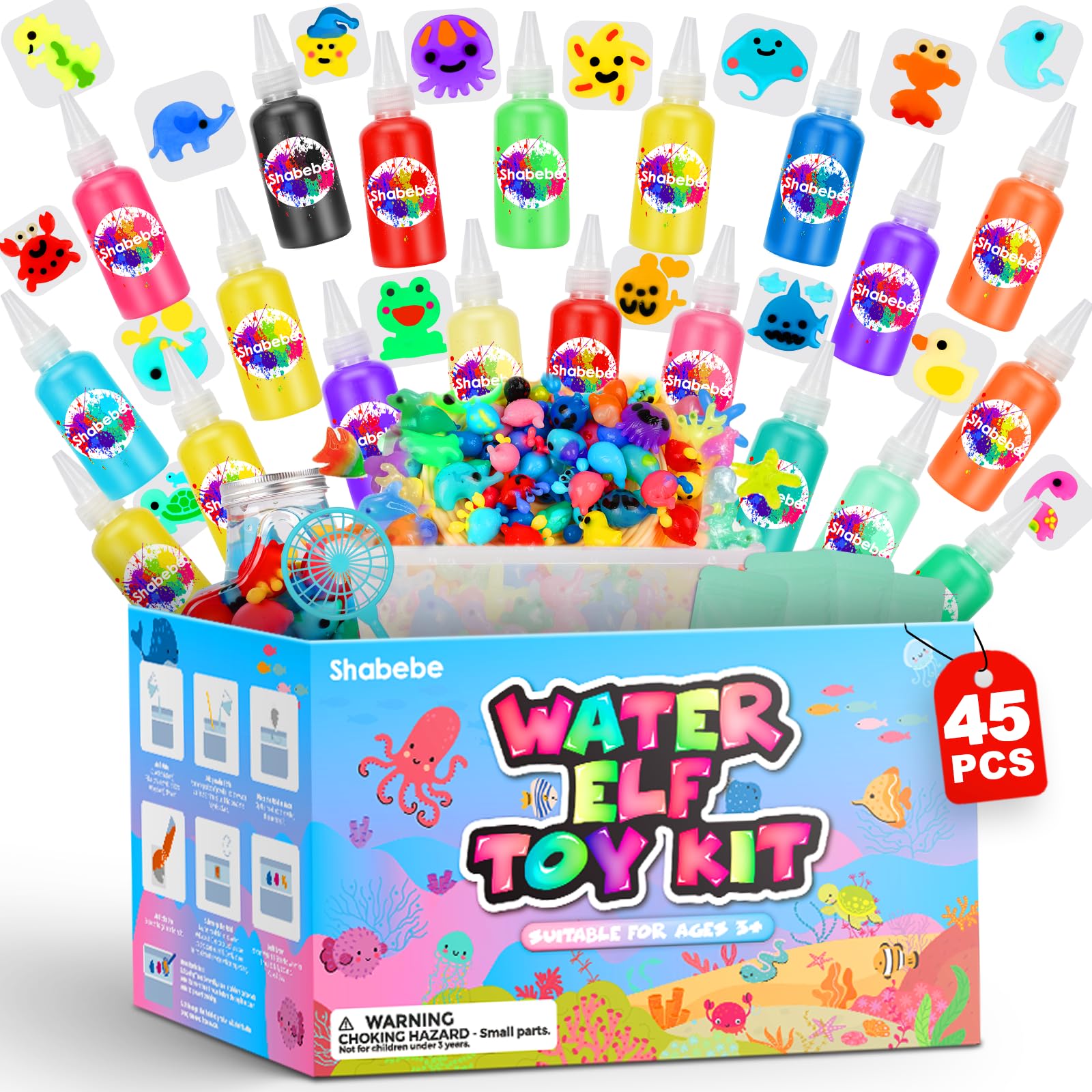 Shabebe Magic Water Elf Kit molds for animal and sea creatures, inspiring imaginative play