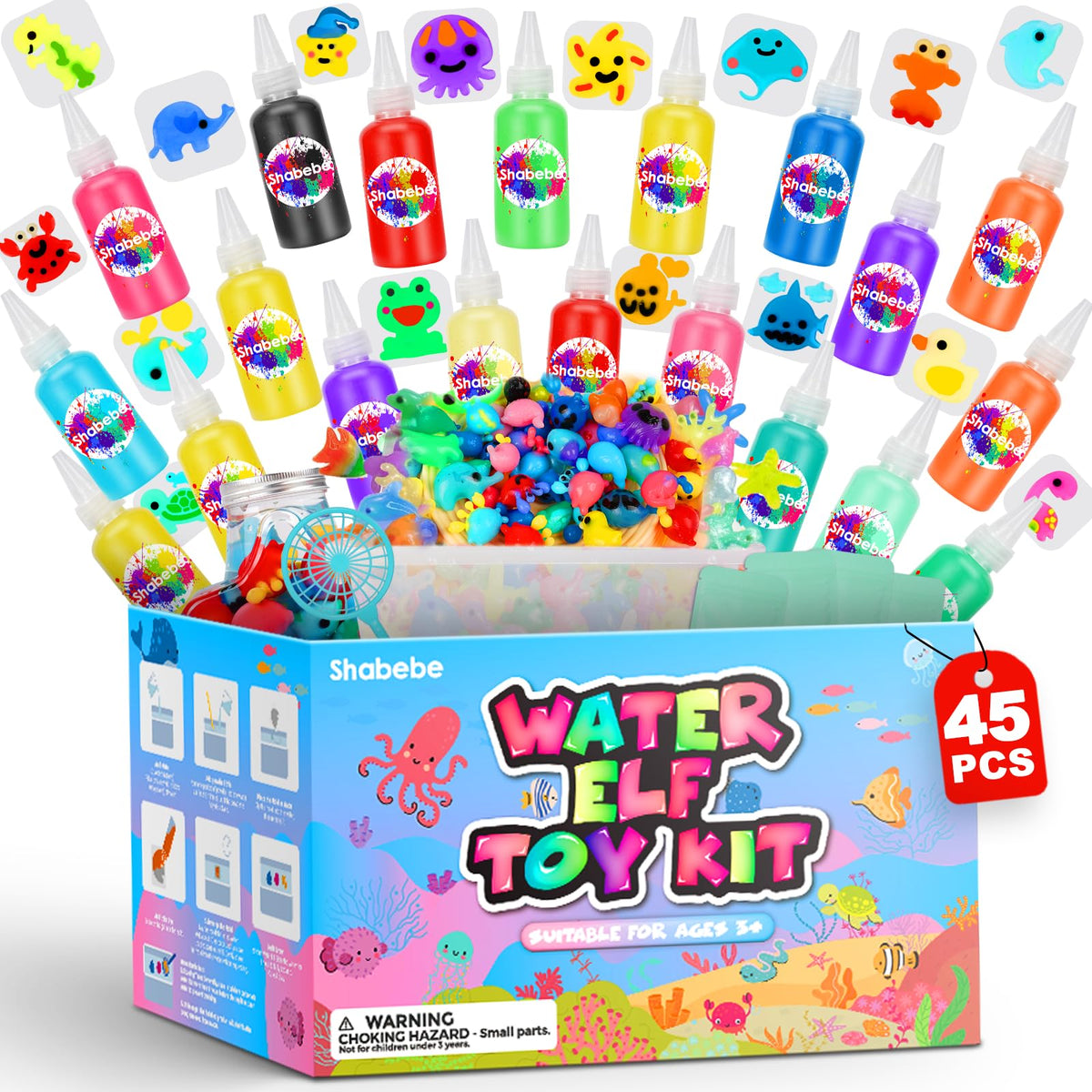 Shabebe Magic Water Elf Kit molds for animal and sea creatures, inspiring imaginative play