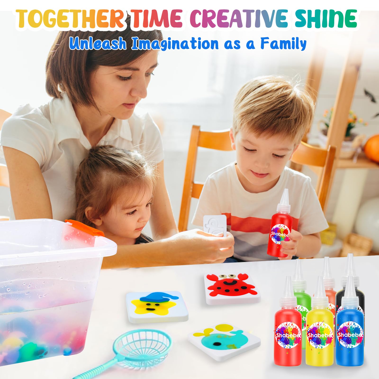 Shabebe ten-color gels showcase vibrant options for colorful, quick-set DIY figures.