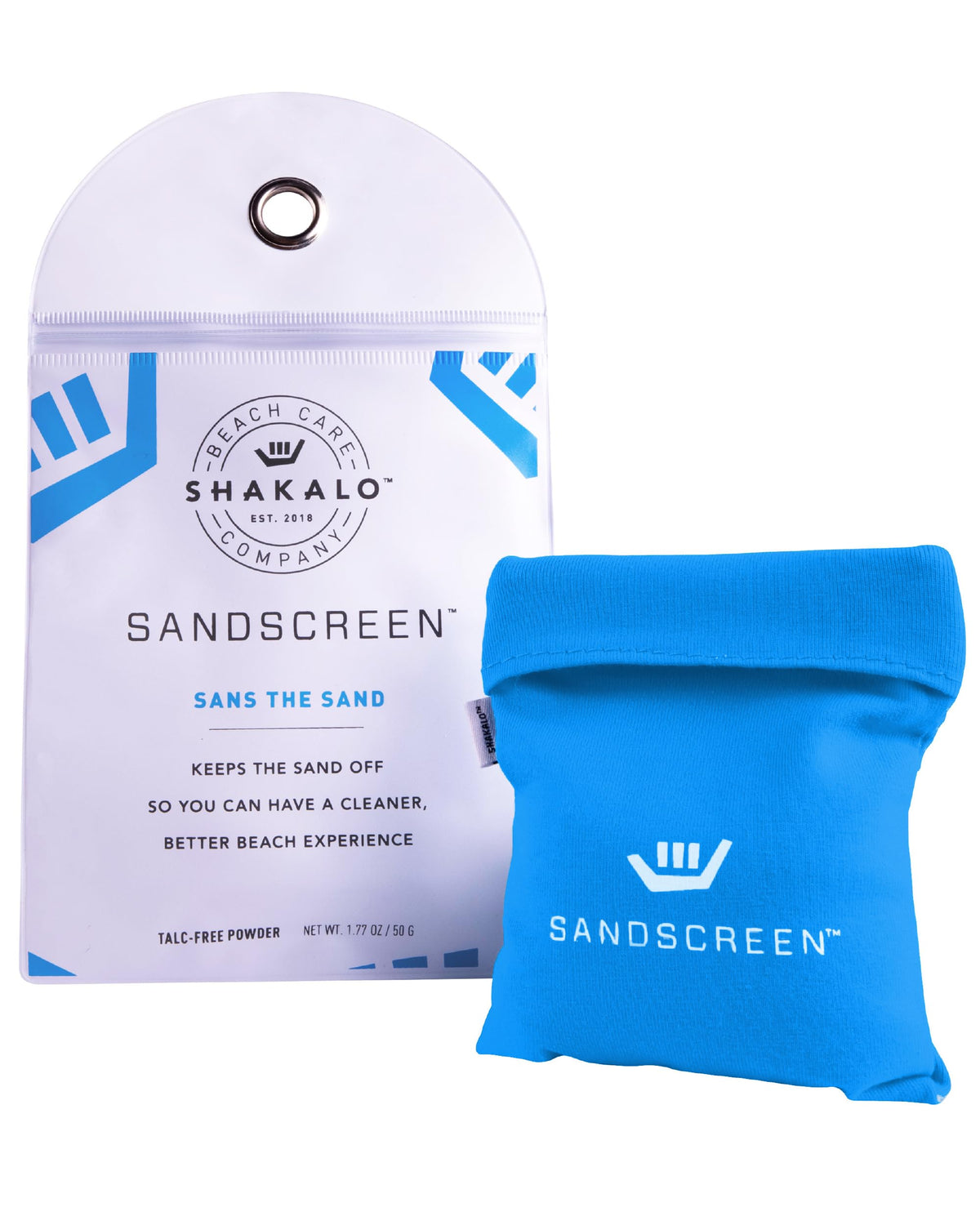 SHAKALO SANDSCREEN activated pouch removes sand from hands