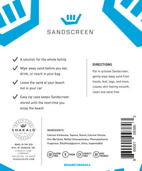 SHAKALO Sandscreen helps families stay tidy during seaside fun.