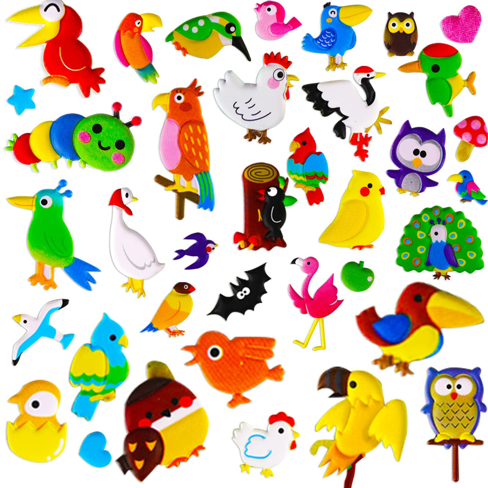 SHANGRLA Tropical Owl foam sticker for kids' crafts and decorating