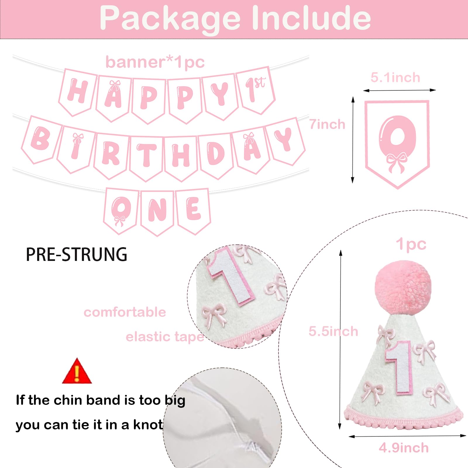 Shanmorine baby girl party decor displayed for memorable birthday photos.