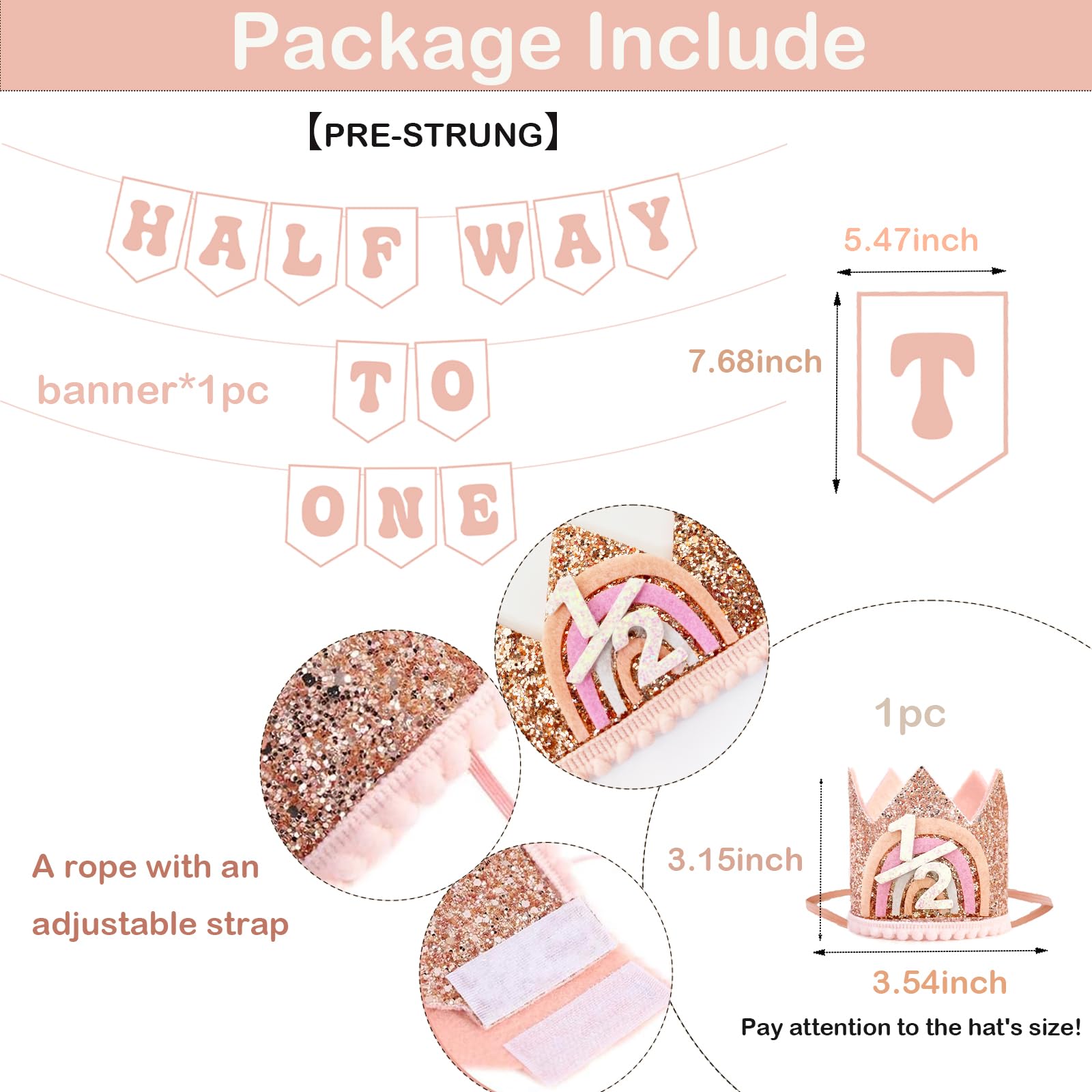 Shanmorine non-shed glitter hat highlighting sparkling half birthday look