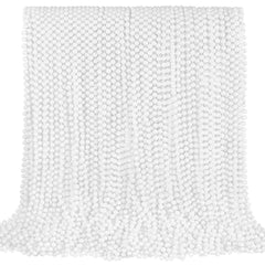 SHAOQINLIN 100-pcs white bead necklaces for bulk party decor and festive vibes.