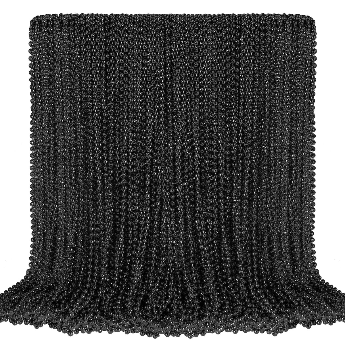 SHAOQINLIN 100-piece black bead necklace pack for bulk party decorating.