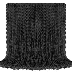 SHAOQINLIN 100-piece black bead necklace pack for bulk party decorating.