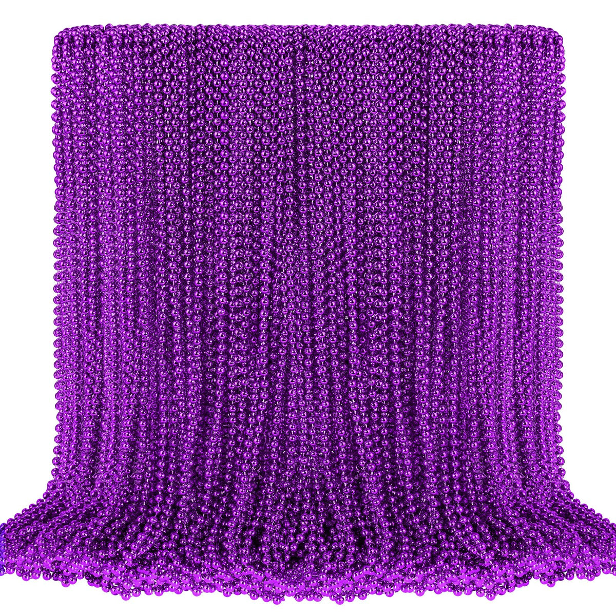 SHAOQINLIN 100pcs purple Mardi Gras beads for party decor and parade throws