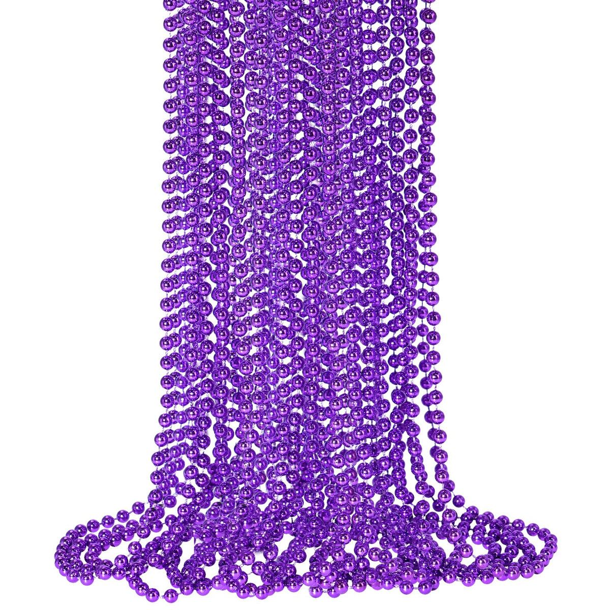 SHAOQINLIN 12-piece purple Mardi Gras beads for festive parades and throws