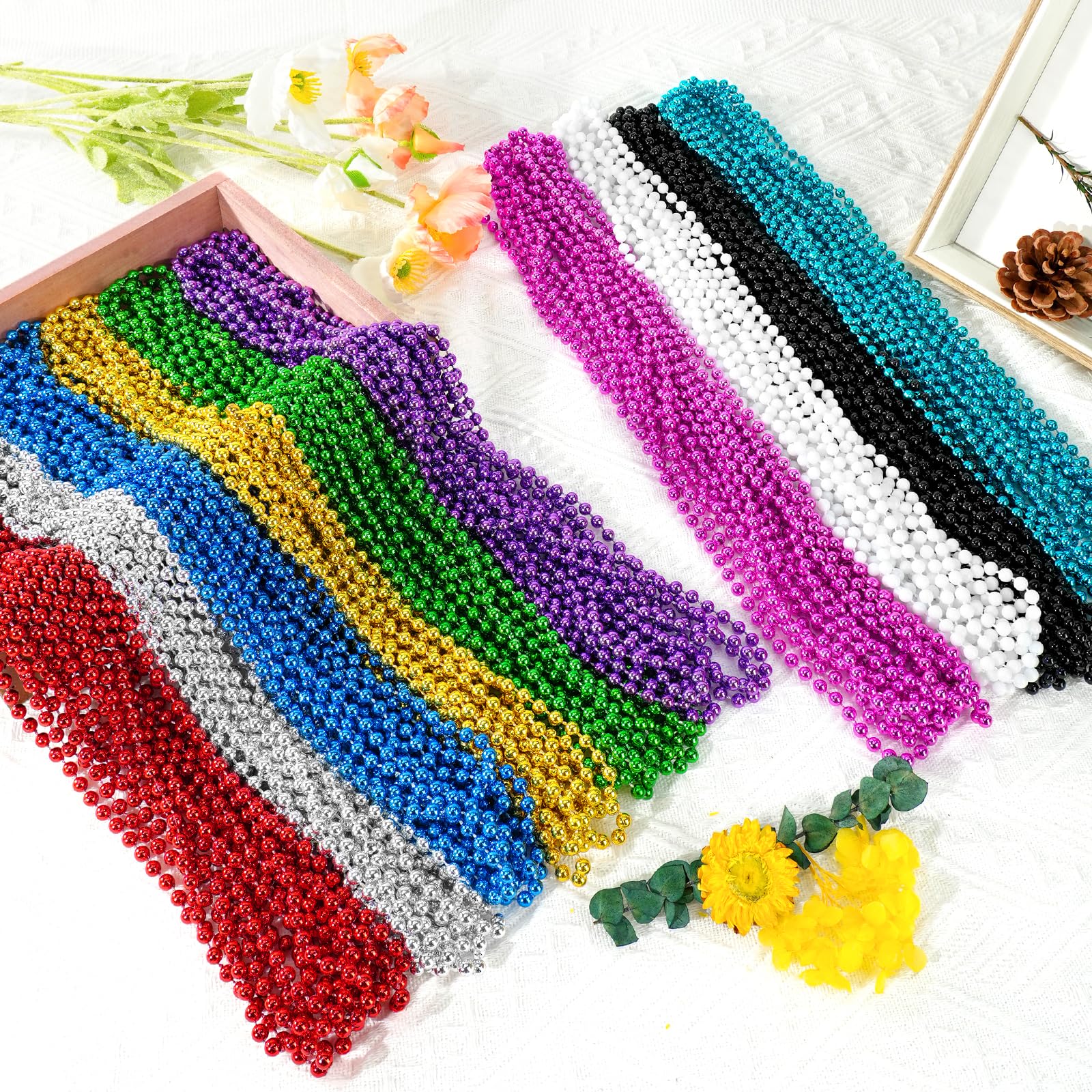 SHAOQINLIN 144-pack beads bulk offers budget-friendly party decorations.