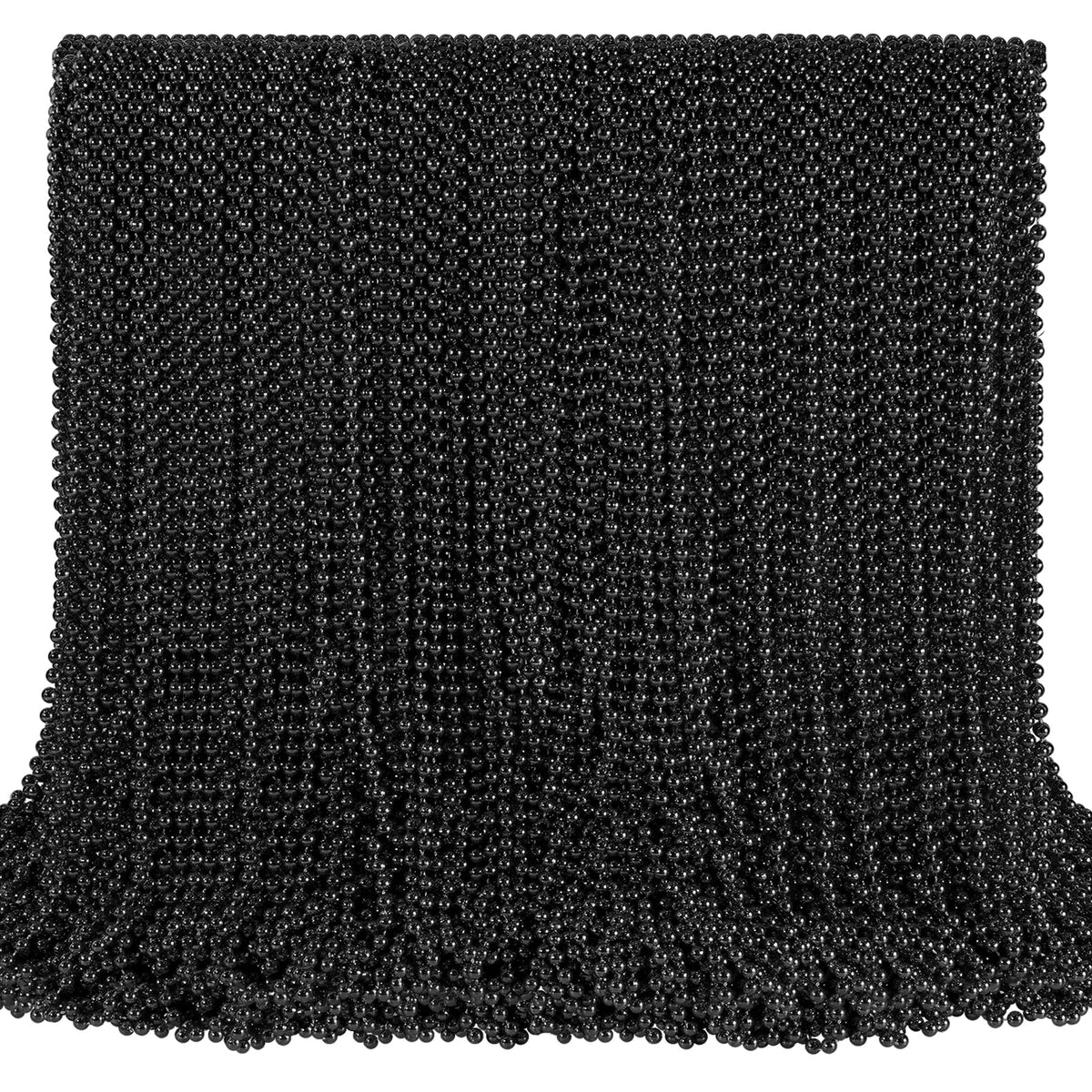 SHAOQINLIN 144pcs black bead necklaces for versatile party wear and decor.