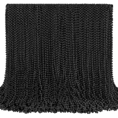 SHAOQINLIN 144pcs black bead necklaces for versatile party wear and decor.