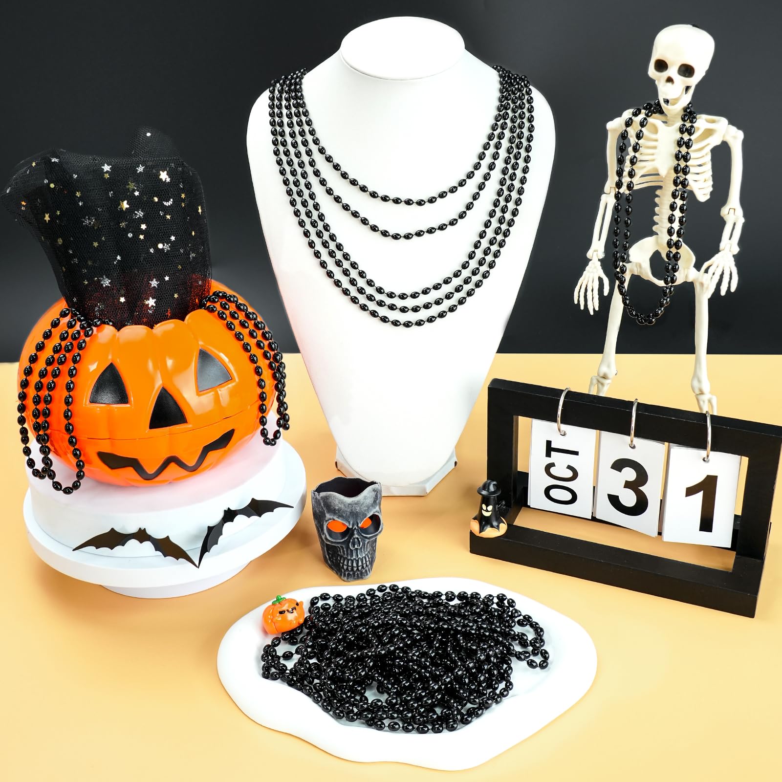 SHAOQINLIN black bead necklace perfect wedding reception accessory