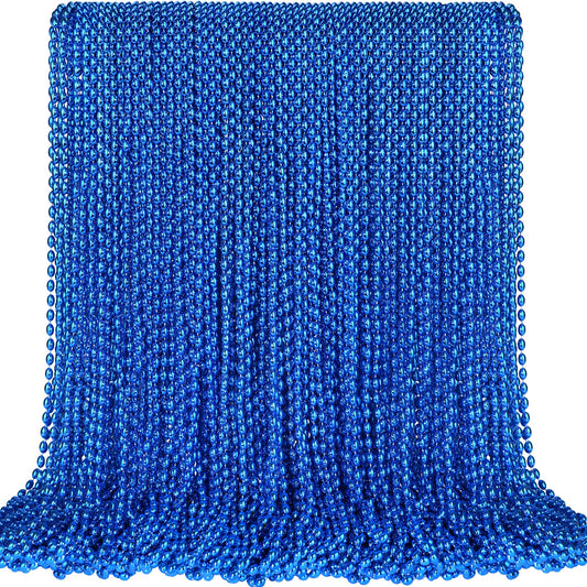 SHAOQINLIN blue bead necklaces bulk oval beads for celebrations and parade throws.