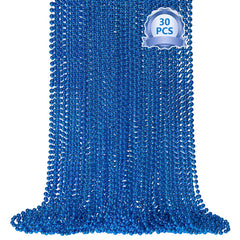 SHAOQINLIN blue bead necklaces pack ideal for party decorations and parade throws