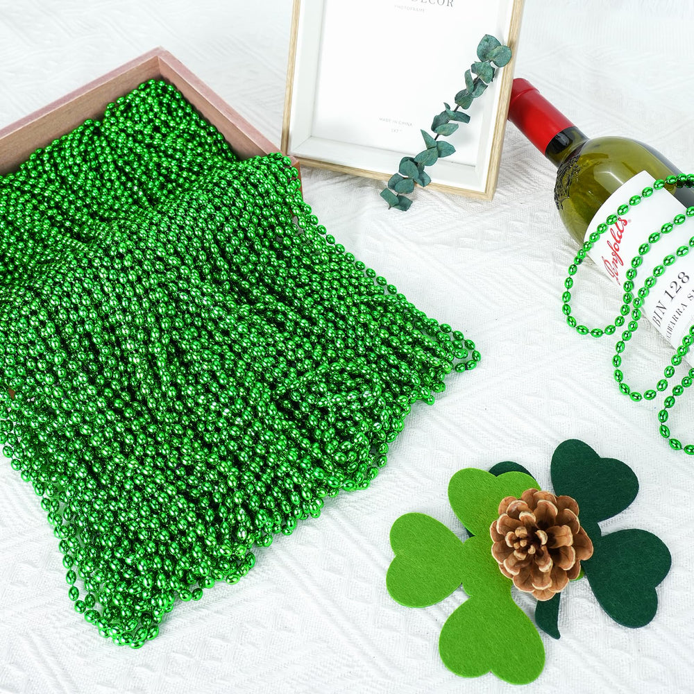 SHAOQINLIN Mardi Gras beads, great for green theme parties and throws.
