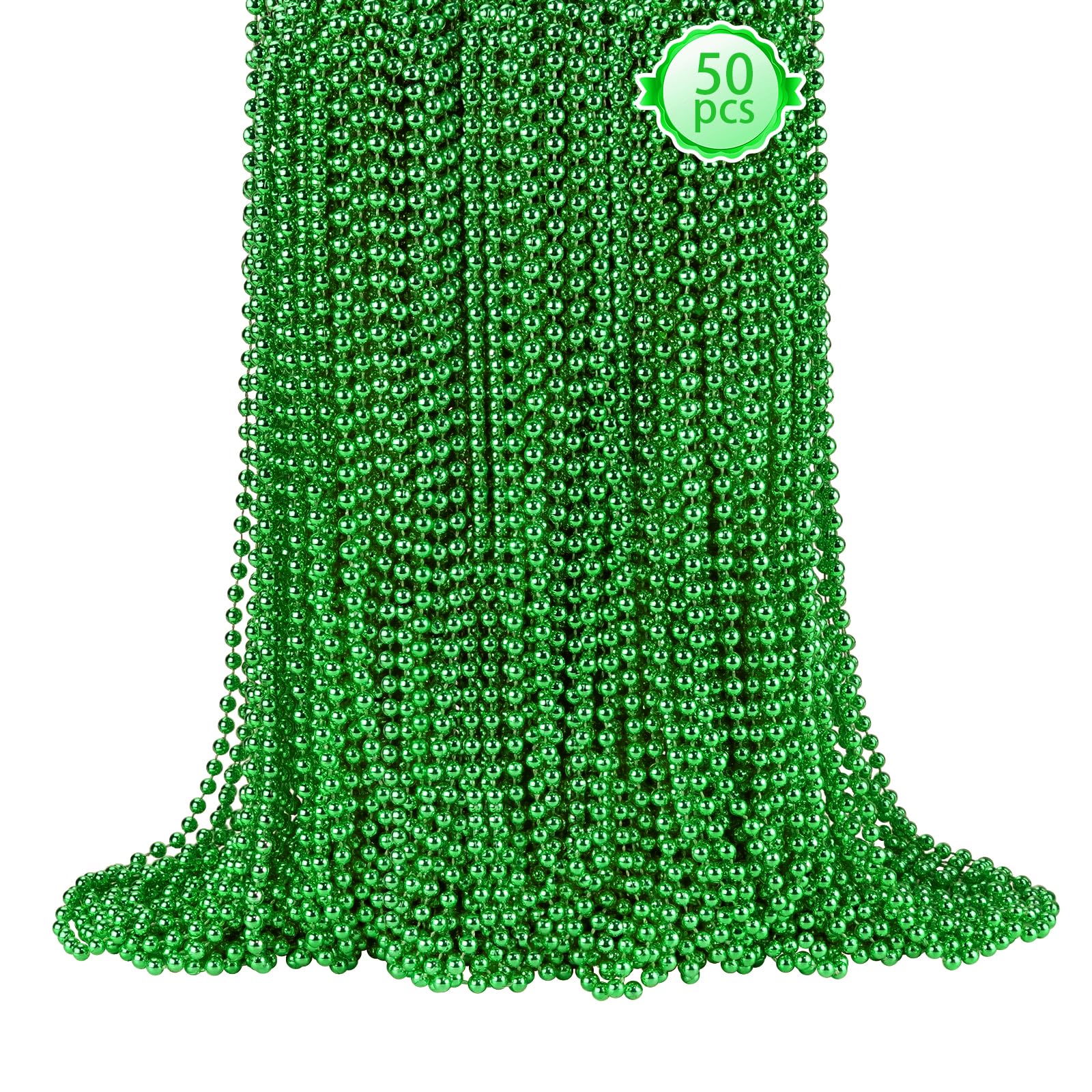 SHAOQINLIN green St. Patrick's Day beads necklace for festive parades and celebrations