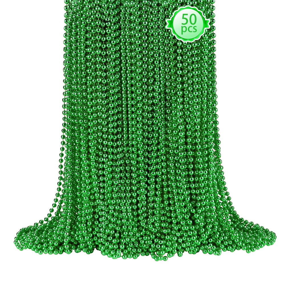 SHAOQINLIN green St. Patrick's Day beads necklace for festive parades and celebrations