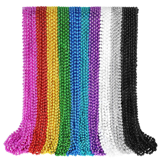 SHAOQINLIN Mardi Gras beads in vibrant colors for festive decoration.
