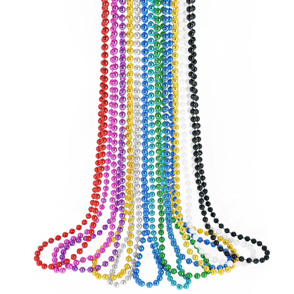 SHAOQINLIN Mardi Gras beads 12-pack for festive decoration and party favors