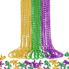 SHAOQINLIN Mardi Gras beads 33-inch display for vibrant party decorations