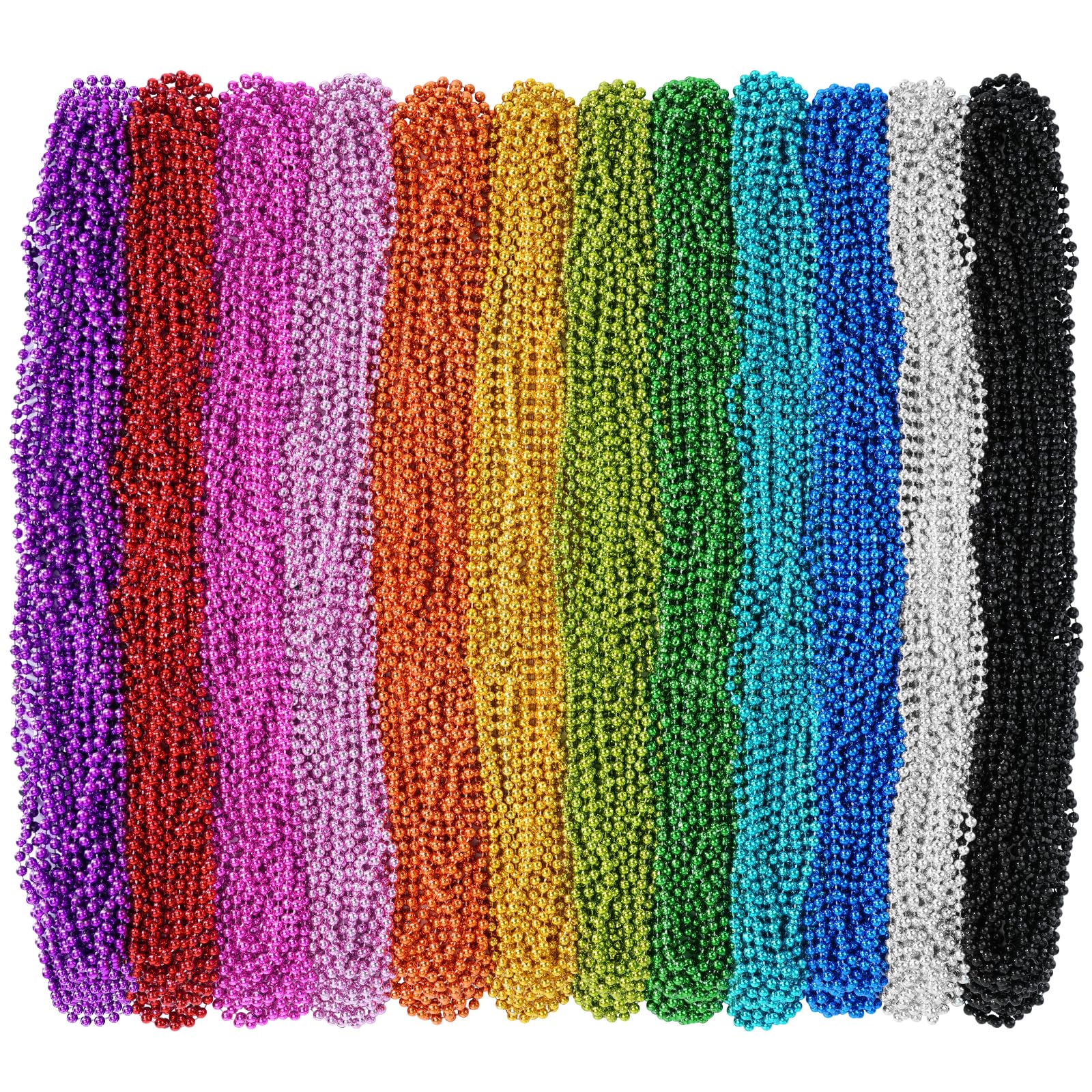 SHAOQINLIN Mardi Gras beads necklace, 33 inches, adds festive flair to outfits.