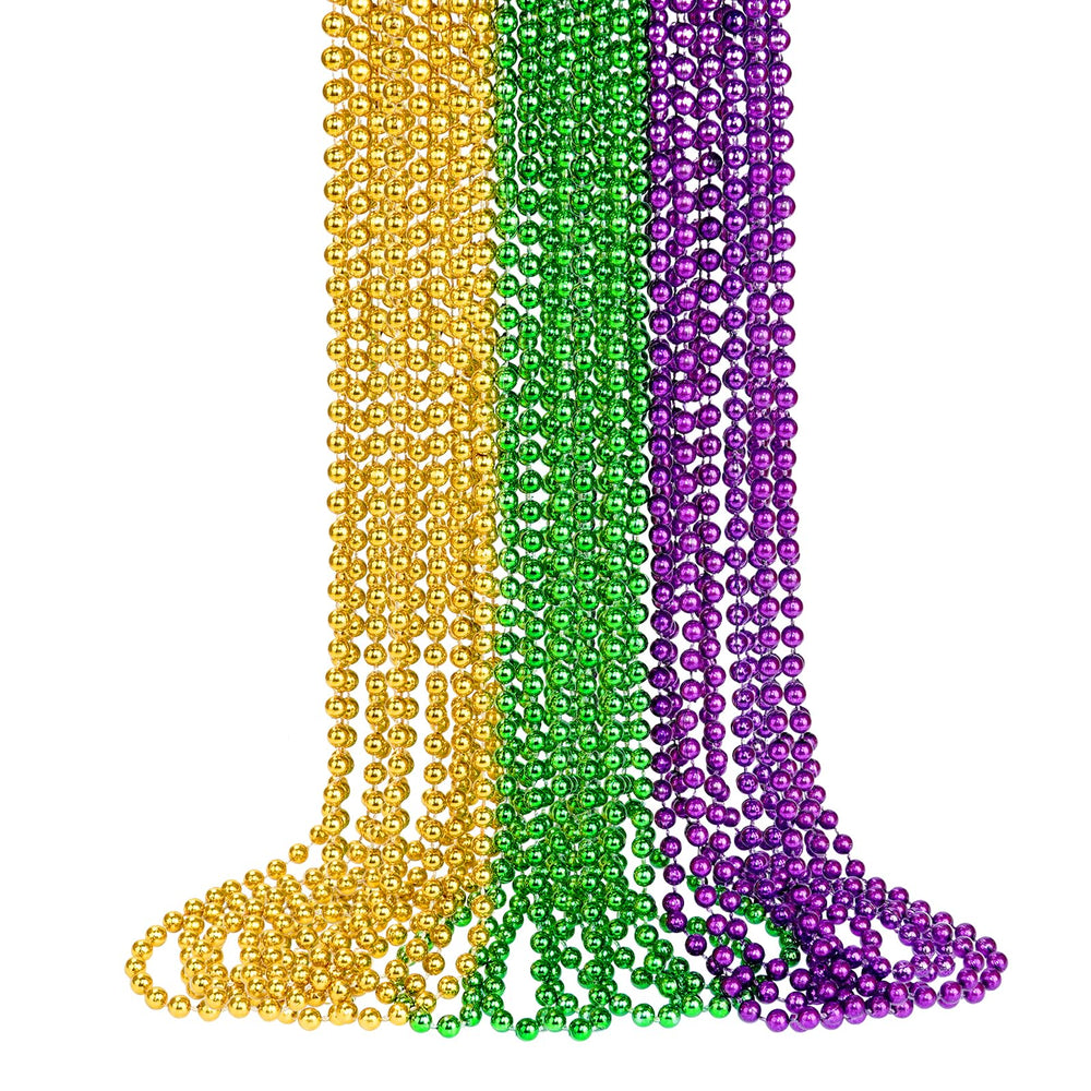 SHAOQINLIN gold 33in Mardi Gras bead necklace for festive parades