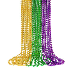 SHAOQINLIN gold 33in Mardi Gras bead necklace for festive parades