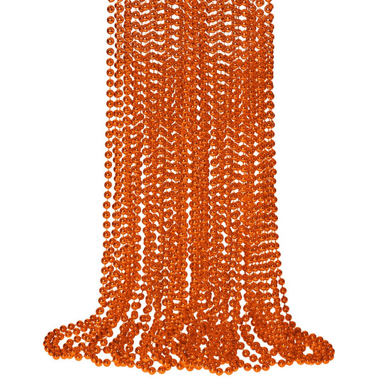 SHAOQINLIN orange bead necklace set for Mardi Gras throws and party decor.